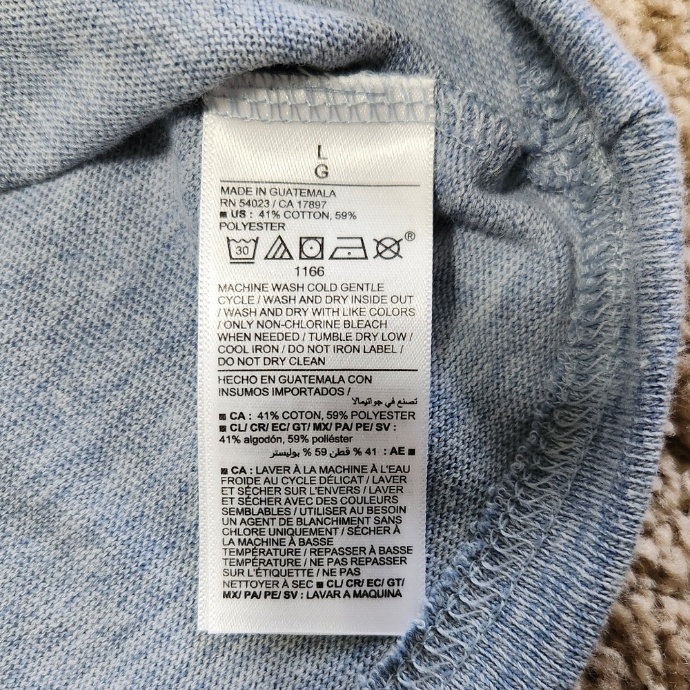 NWOT Old Navy Short Sleeve Shirt Blue Large - Picture 5 of 5
